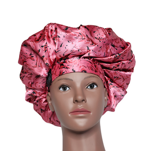 Humble Glow Elite Satin Bonnet Blossom Satin Bonnets for Natural Hair Jumbo 41 cm Diameter