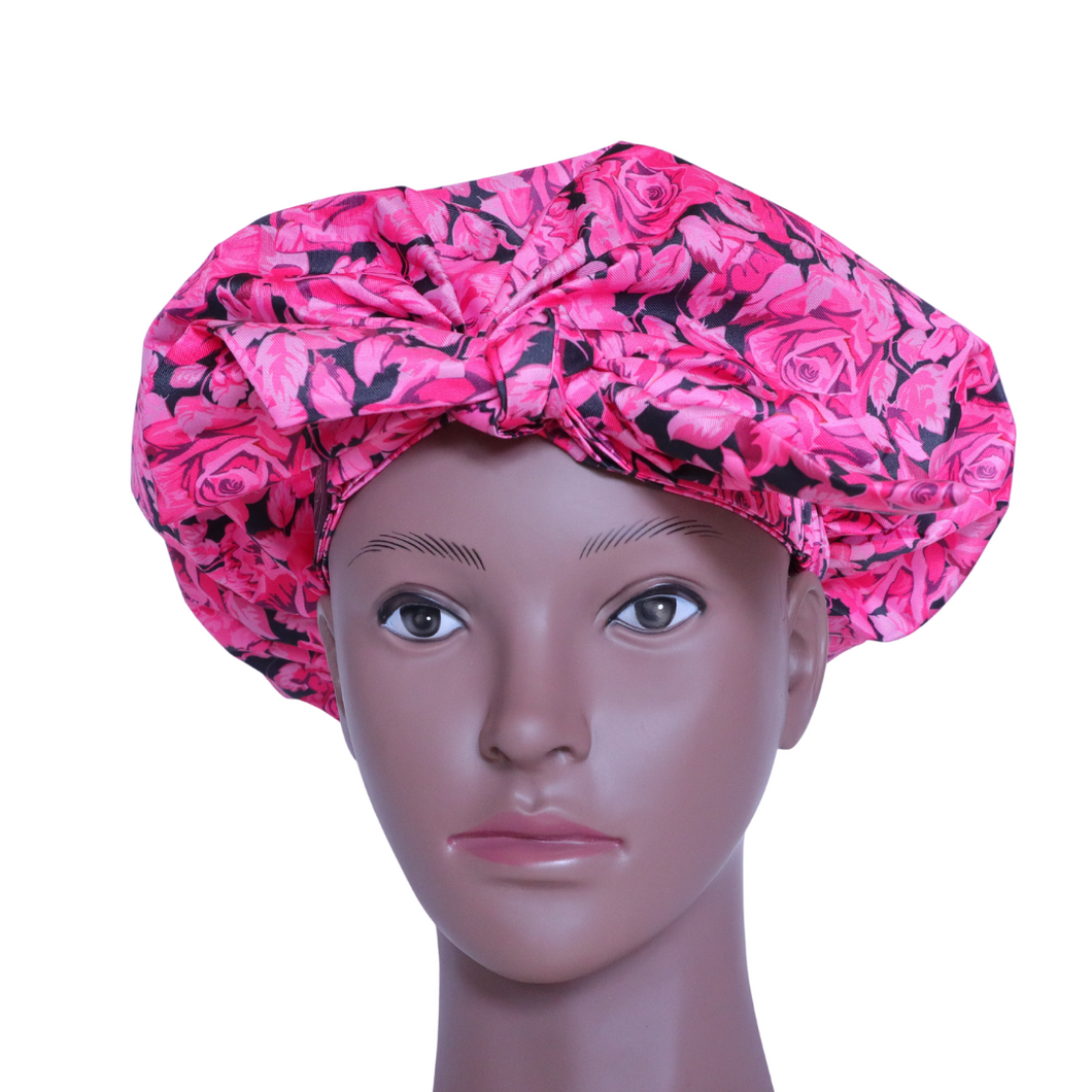  BONNET QUEEN Silk Bonnet for Sleeping Satin Hair Bonnet  Adjustable Bonnet Pink Bonnets Sleep Bonnet for Women Girls Night Bonnets  for Natural Curly Hair : Beauty & Personal Care